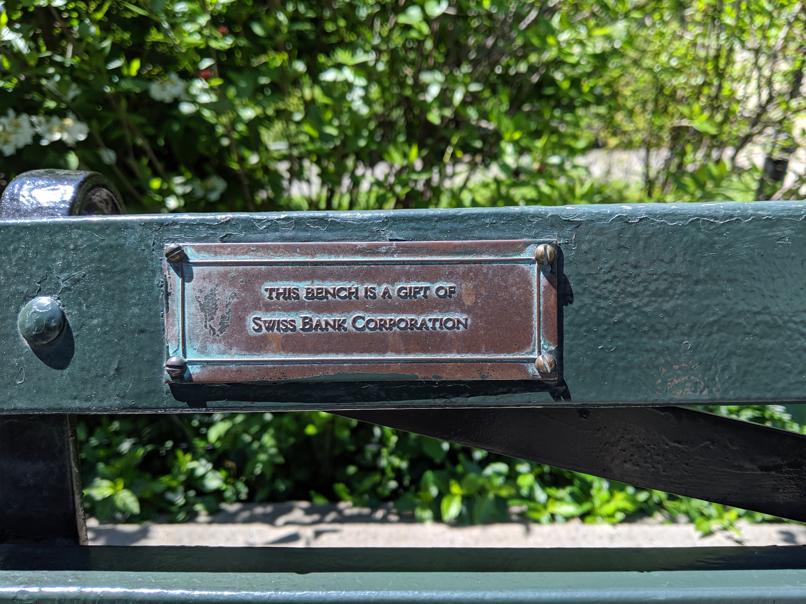 I saw this bench in Central Park