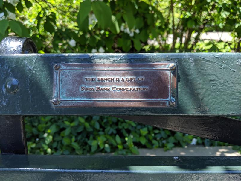 I saw this bench in Central Park