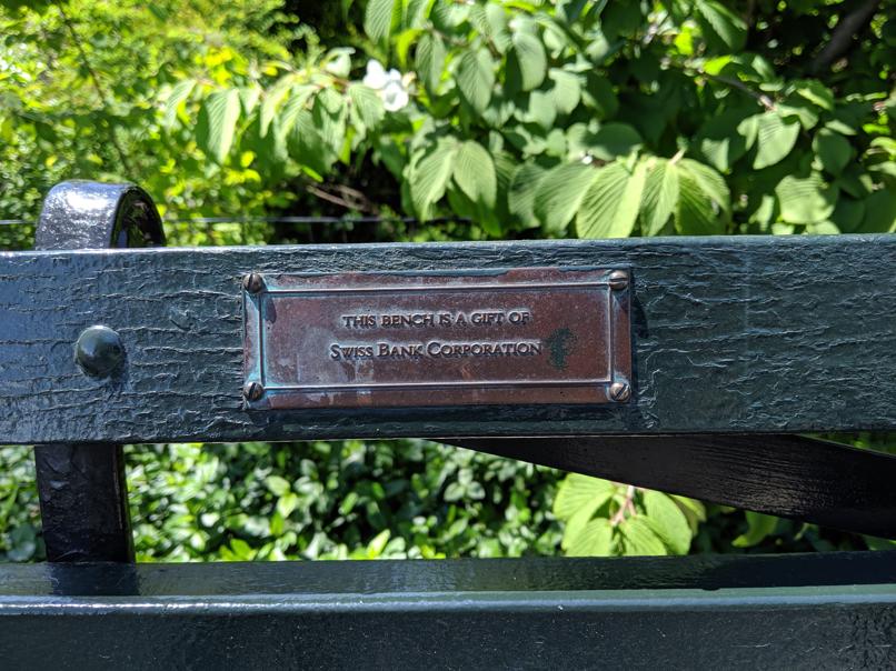 I saw this bench in Central Park