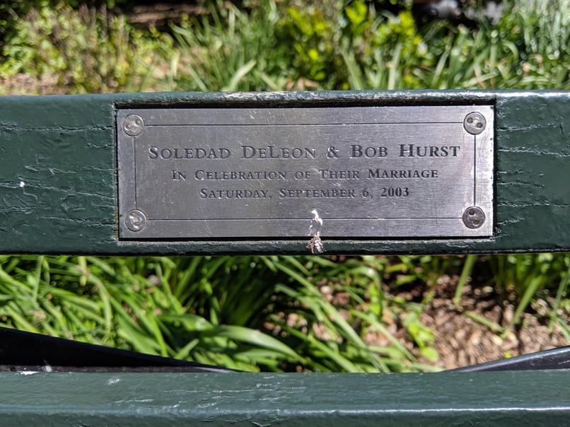 I saw this bench in Central Park