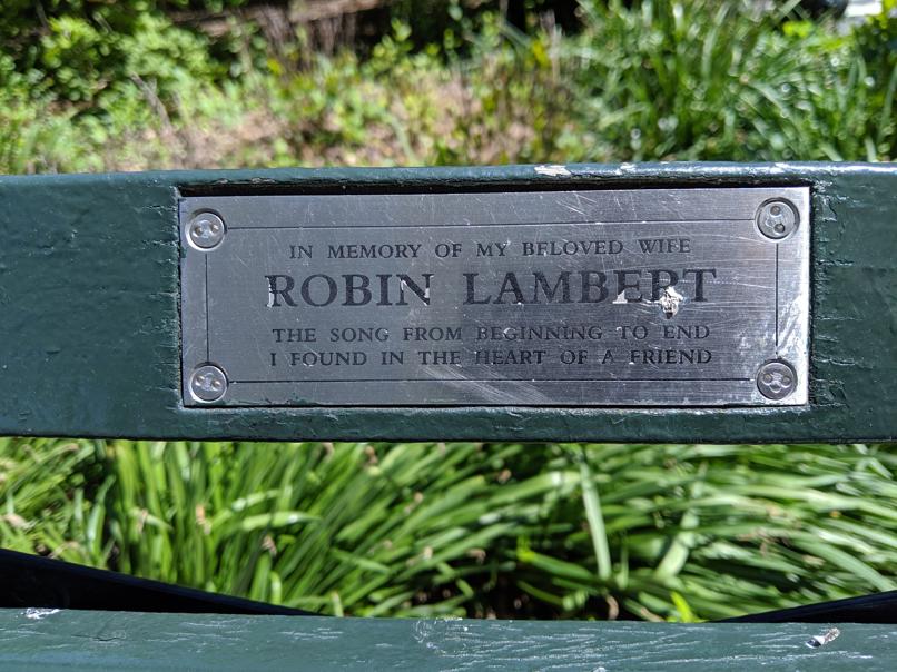 I saw this bench in Central Park