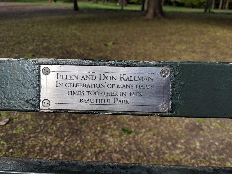 I saw this bench in Central Park