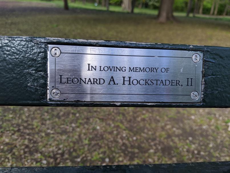 I saw this bench in Central Park