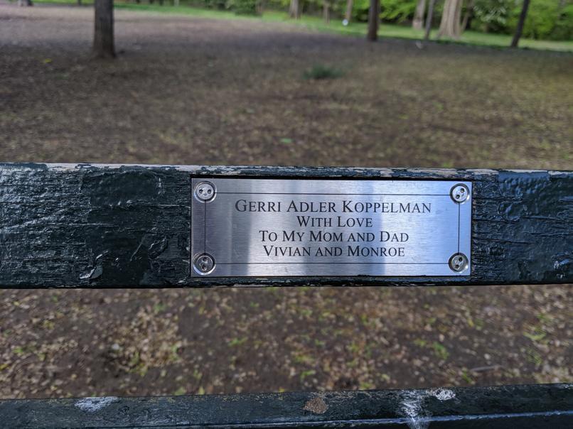 I saw this bench in Central Park