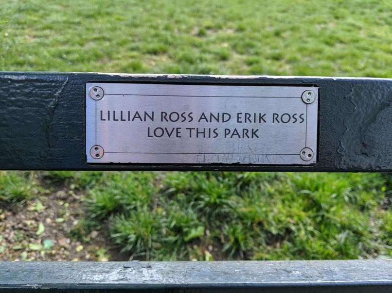 I saw this bench in Central Park