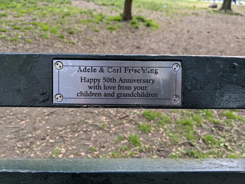 I saw this bench in Central Park