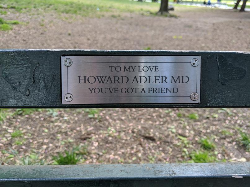 I saw this bench in Central Park