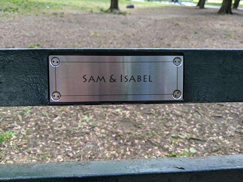 I saw this bench in Central Park