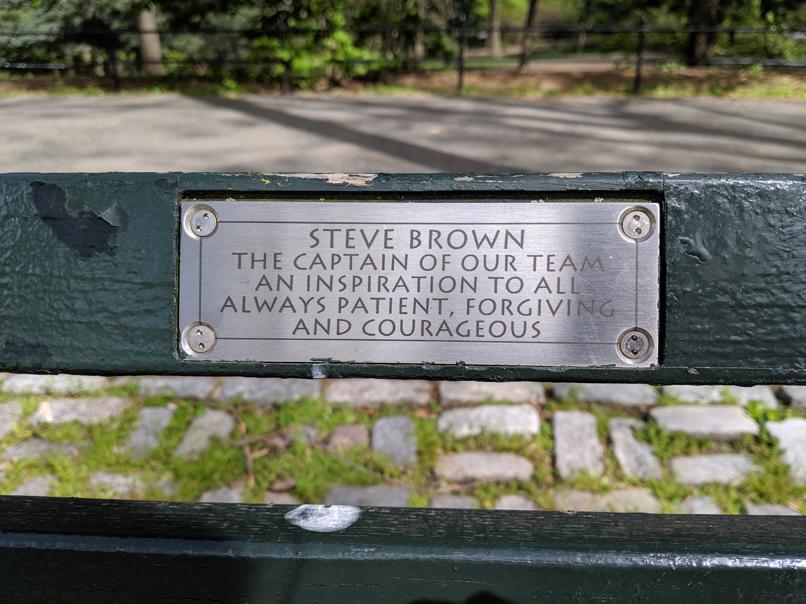 I saw this bench in Central Park