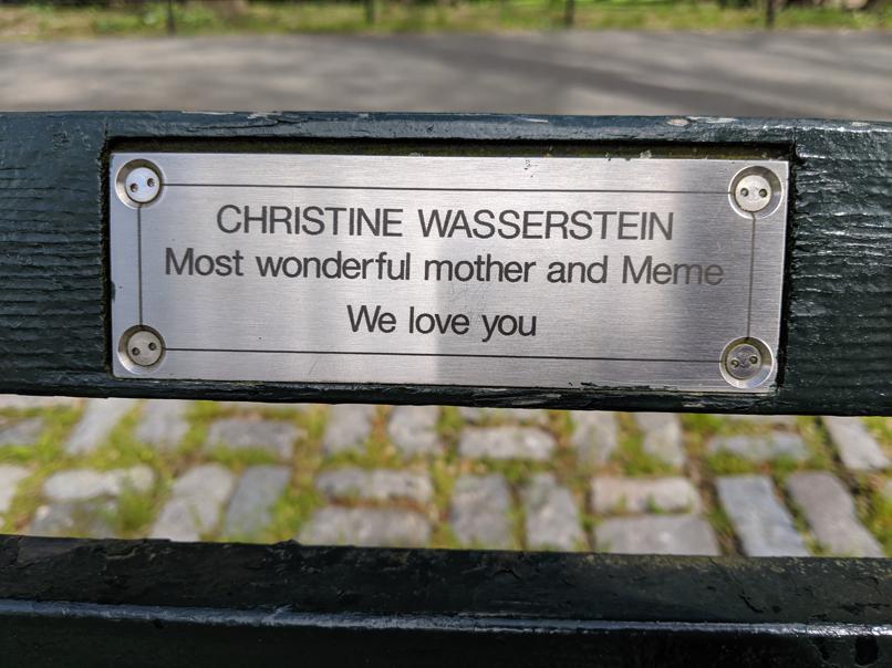 I saw this bench in Central Park