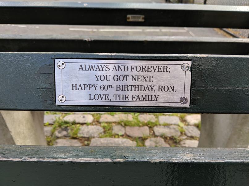 I saw this bench in Central Park