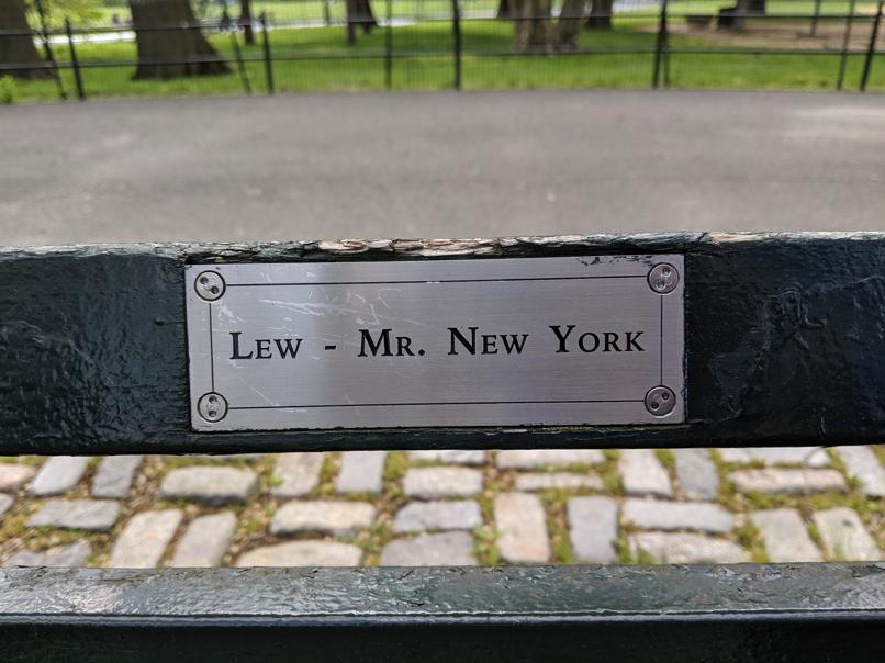 I saw this bench in Central Park