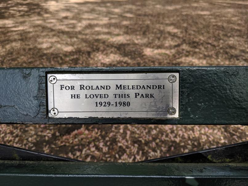 I saw this bench in Central Park