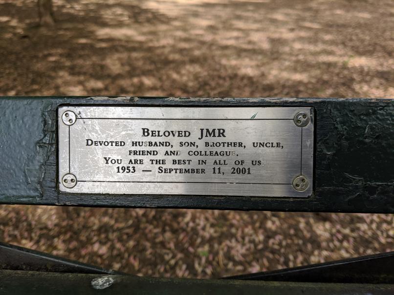 I saw this bench in Central Park