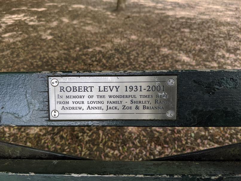 I saw this bench in Central Park