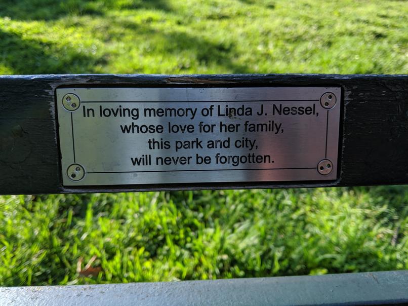 I saw this bench in Central Park