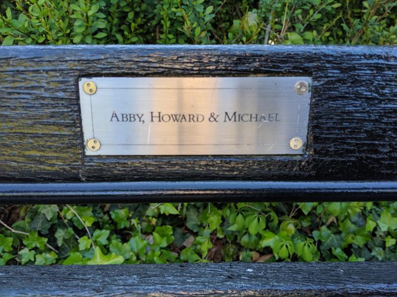 I saw this bench in Central Park