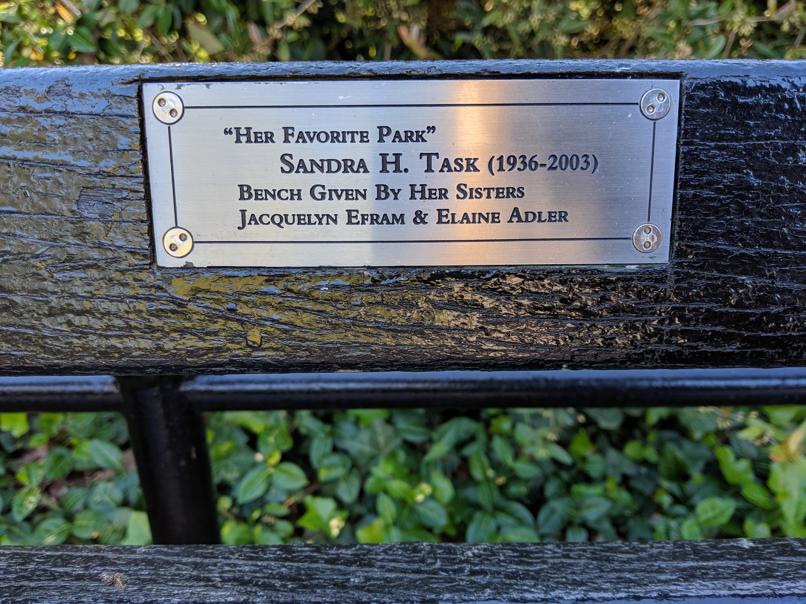 I saw this bench in Central Park