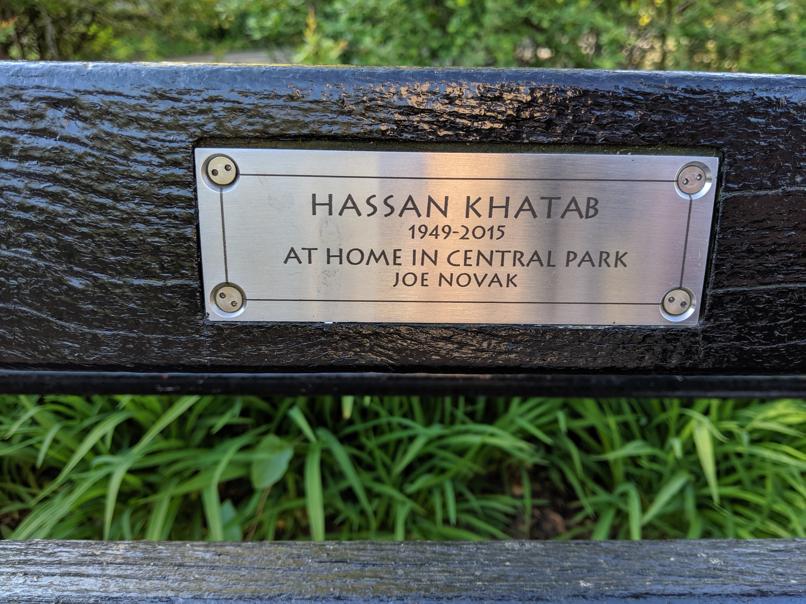 I saw this bench in Central Park