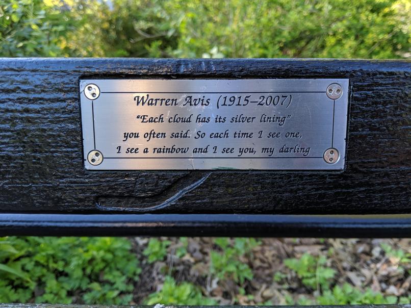 I saw this bench in Central Park