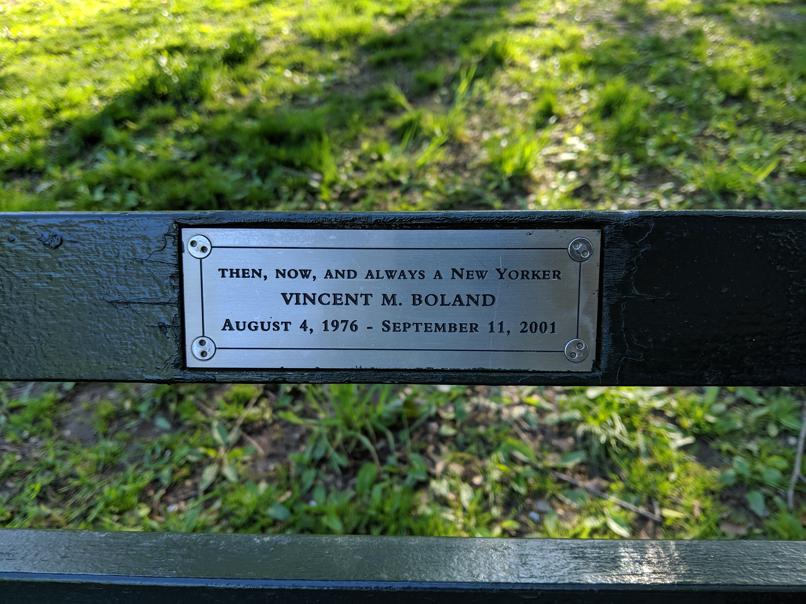 I saw this bench in Central Park