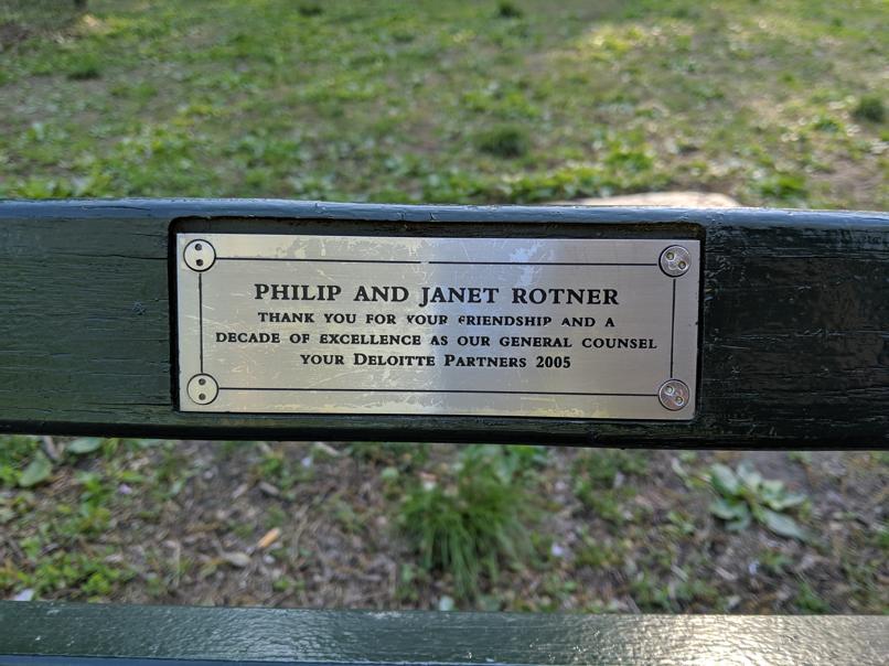 I saw this bench in Central Park