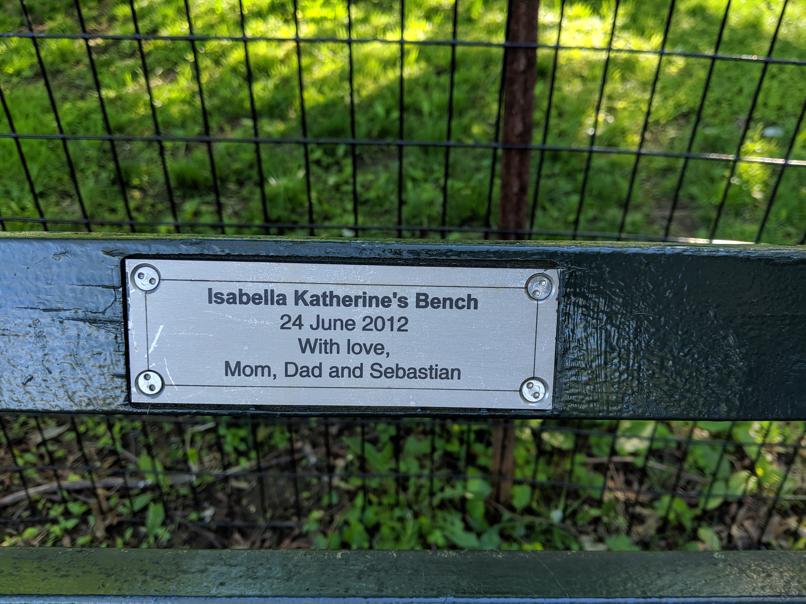 I saw this bench in Central Park