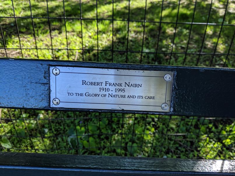 I saw this bench in Central Park