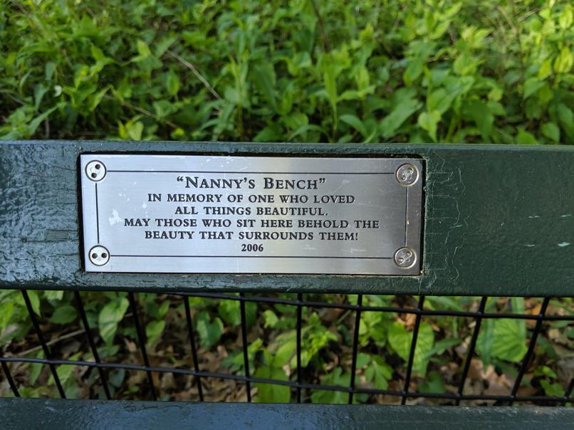 I saw this bench in Central Park