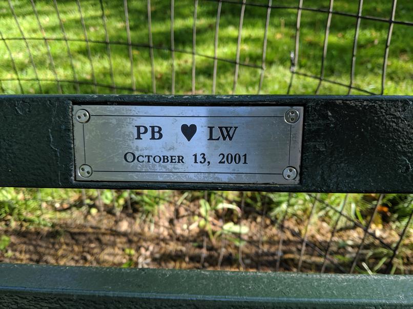 I saw this bench in Central Park