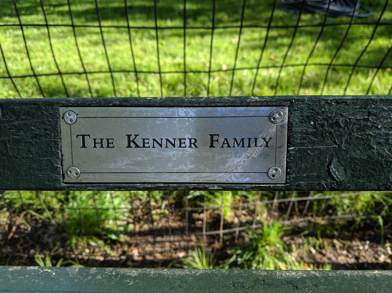 I saw this bench in Central Park