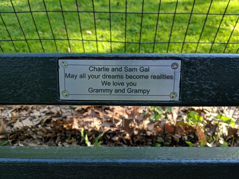 I saw this bench in Central Park