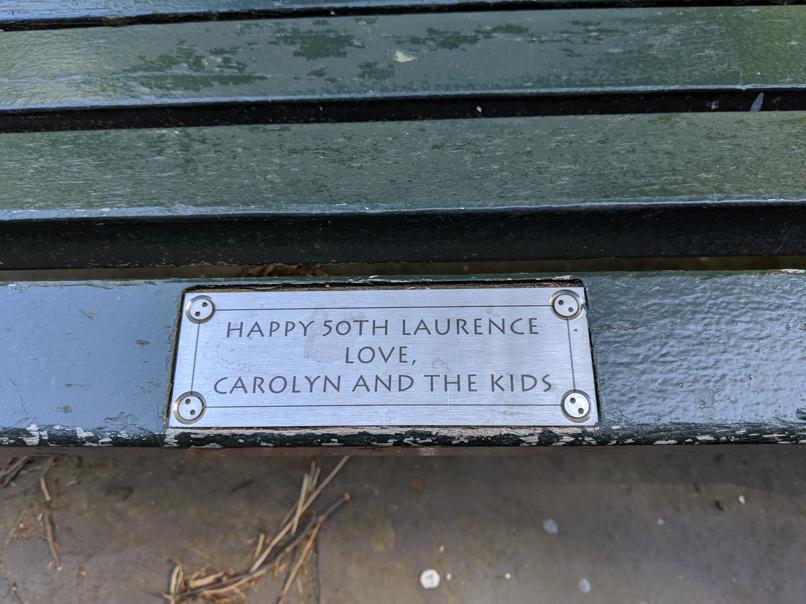 I saw this bench in Central Park