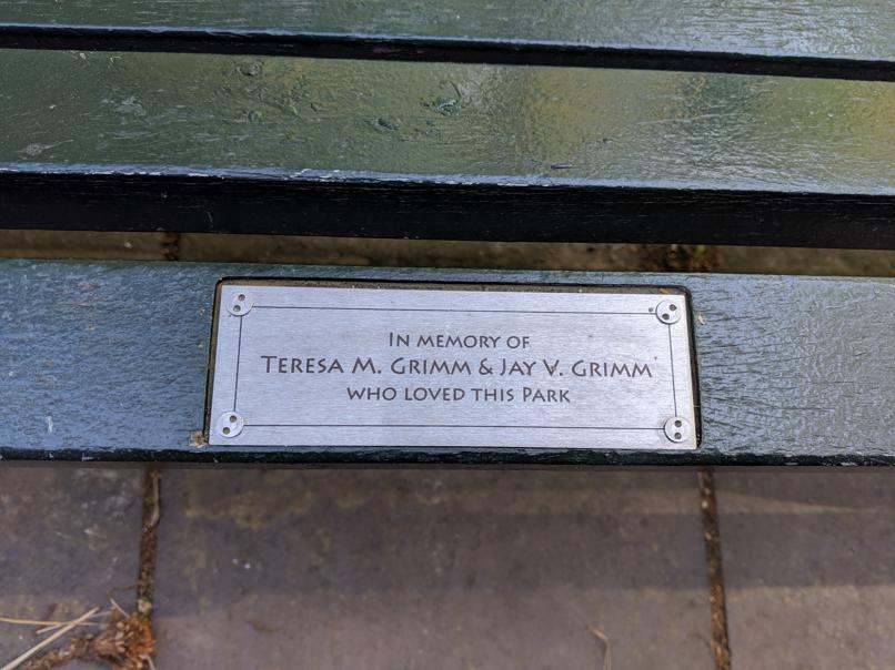 I saw this bench in Central Park