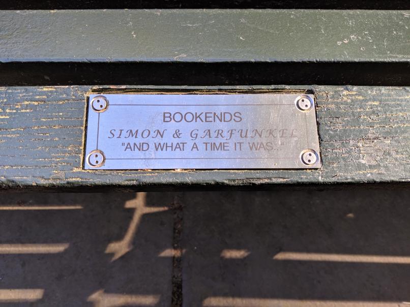 I saw this bench in Central Park