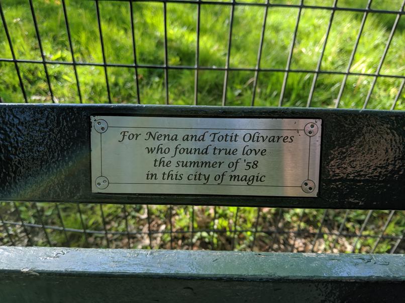 I saw this bench in Central Park