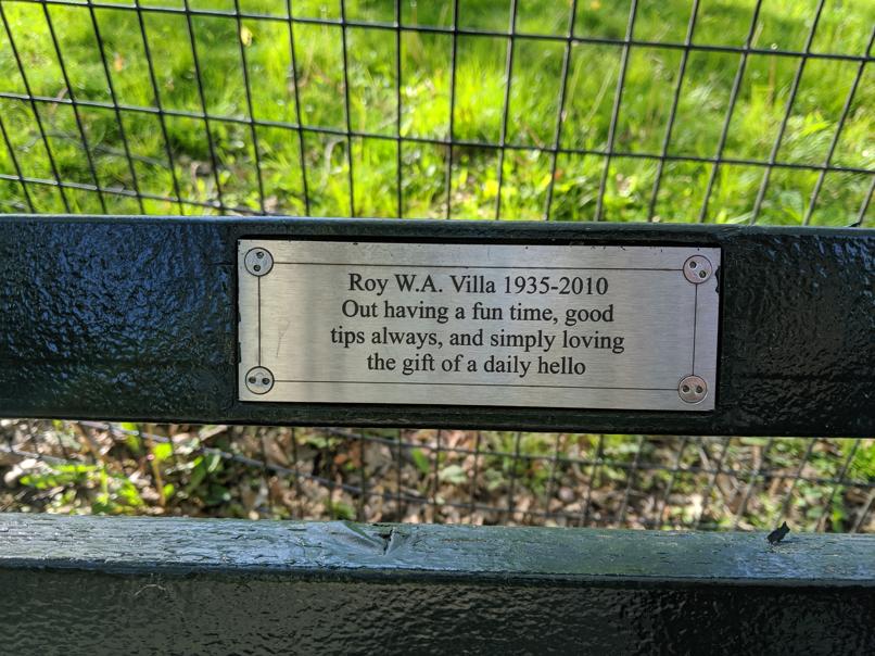 I saw this bench in Central Park