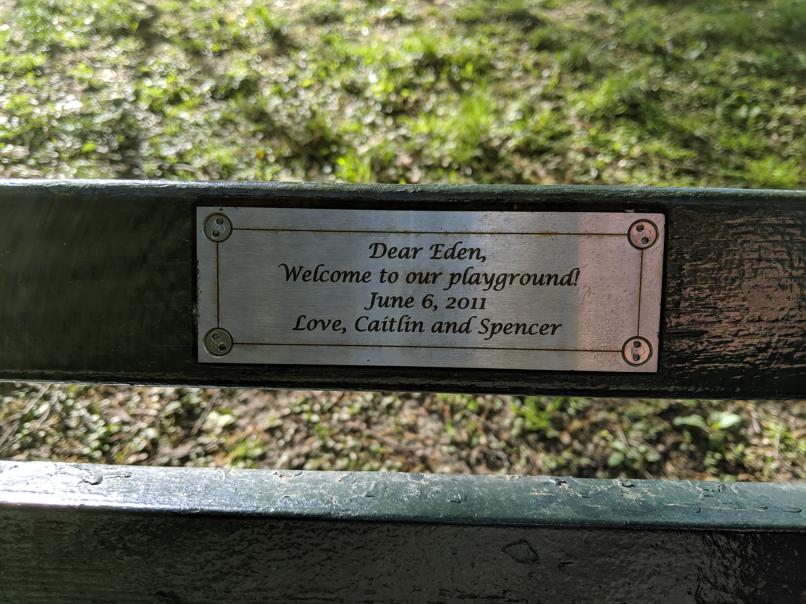 I saw this bench in Central Park