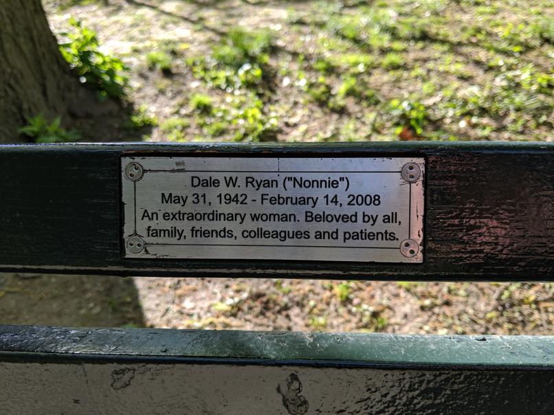 I saw this bench in Central Park