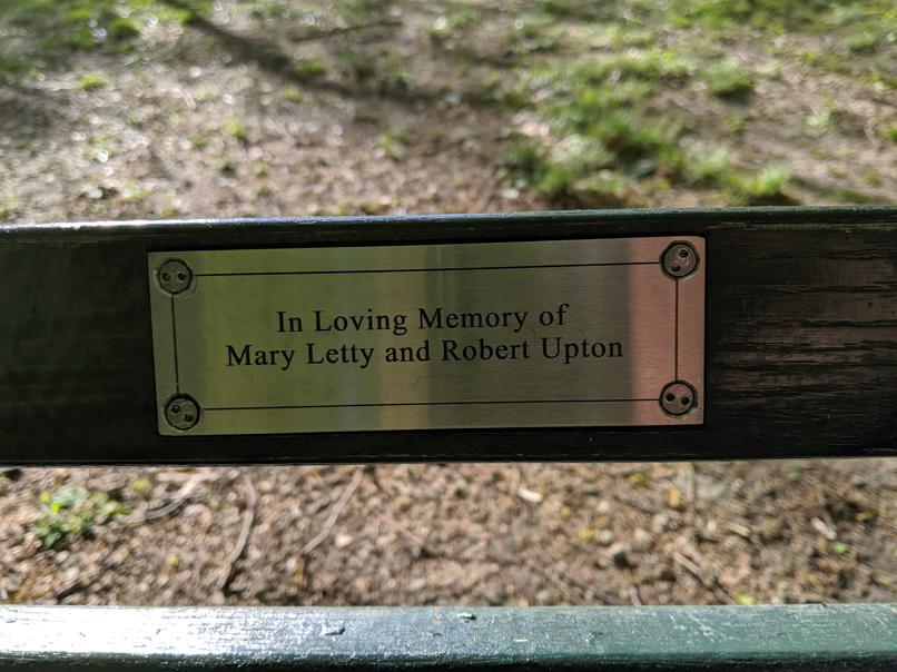 I saw this bench in Central Park