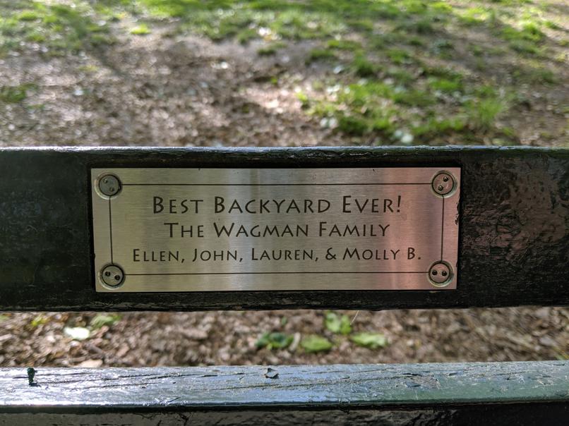 I saw this bench in Central Park