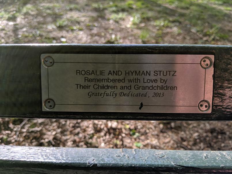 I saw this bench in Central Park