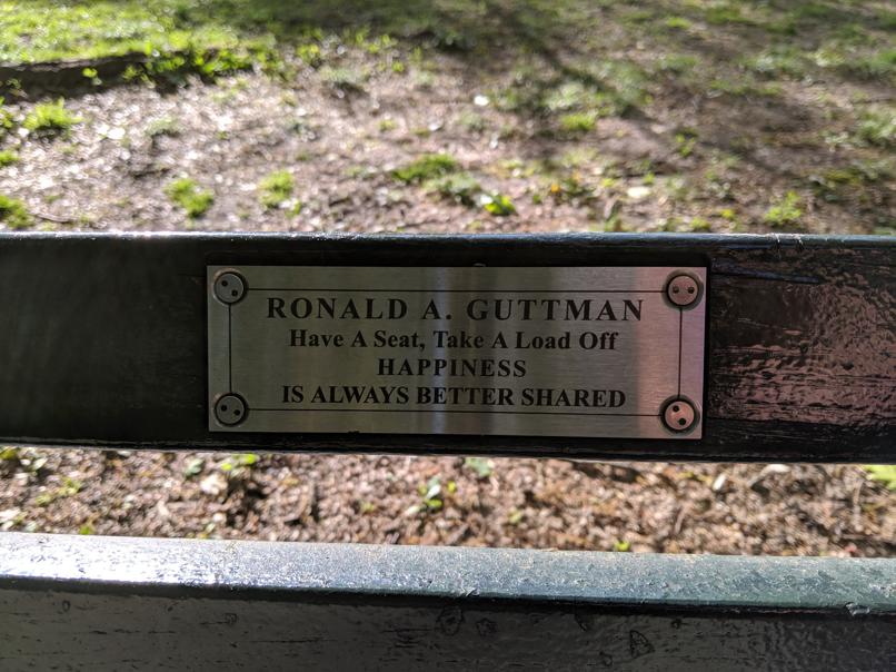 I saw this bench in Central Park