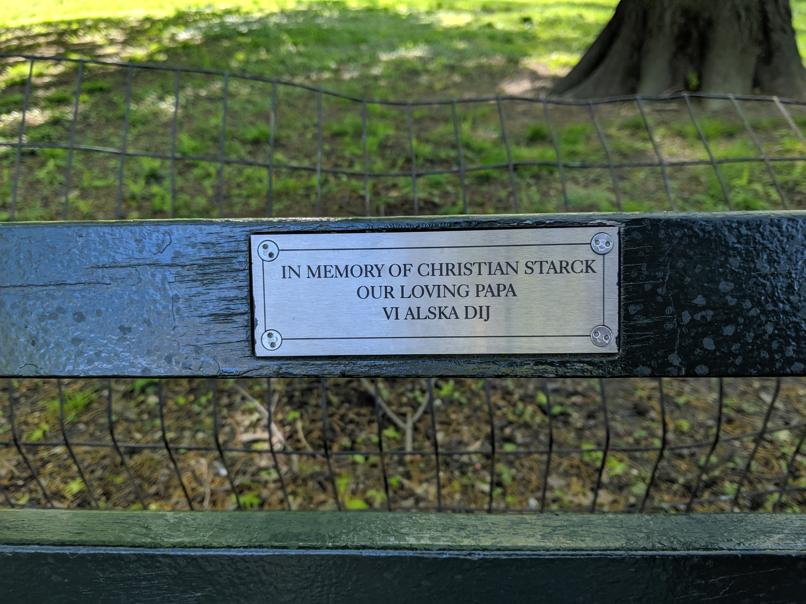 I saw this bench in Central Park