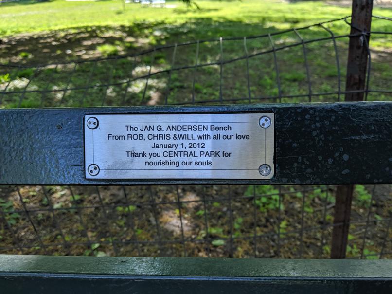 I saw this bench in Central Park