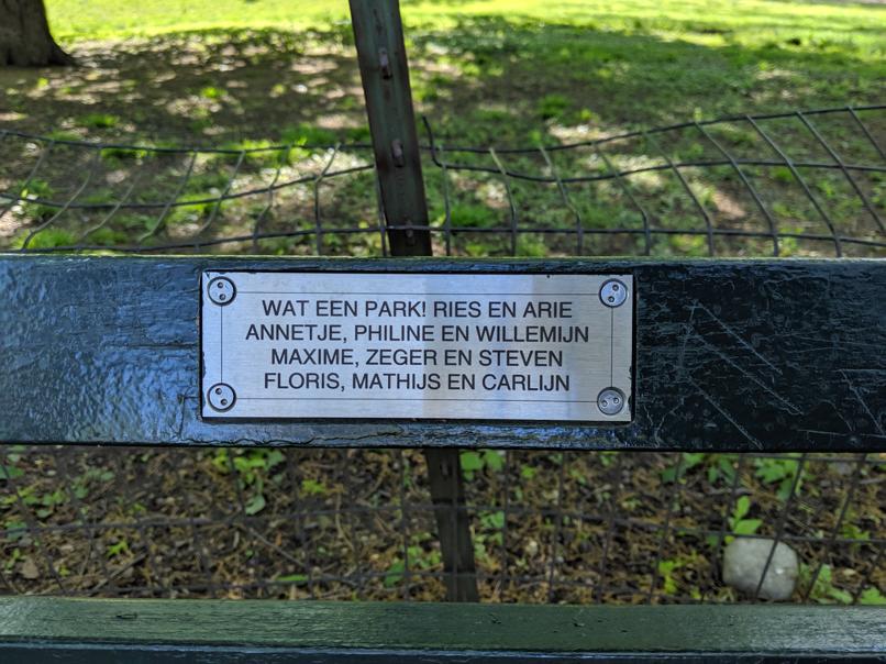 I saw this bench in Central Park