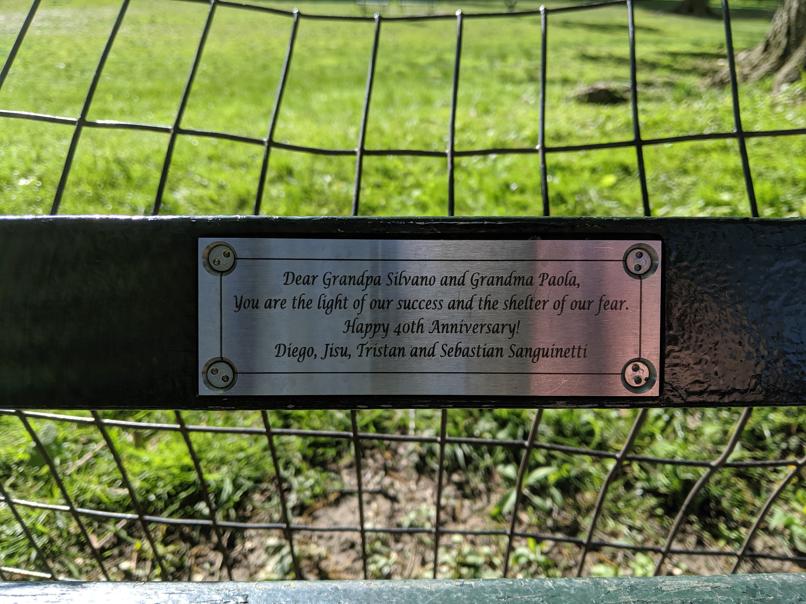 I saw this bench in Central Park