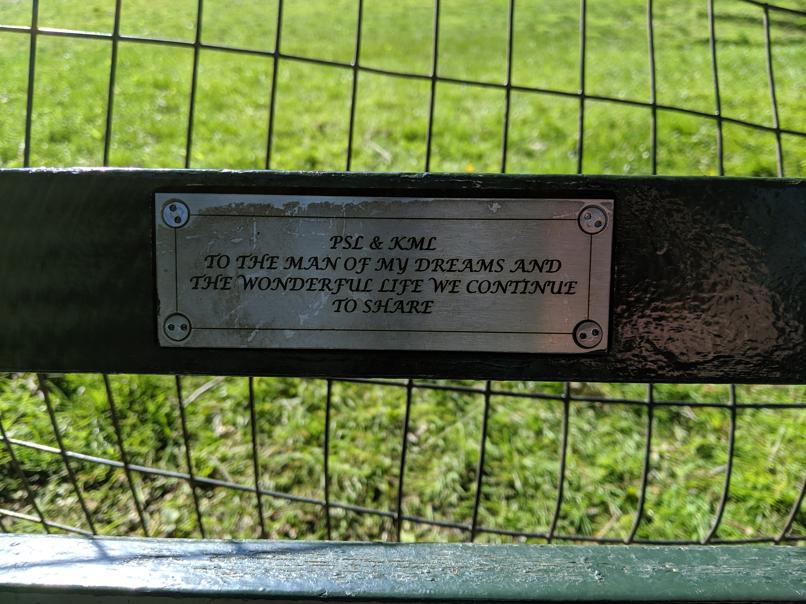 I saw this bench in Central Park