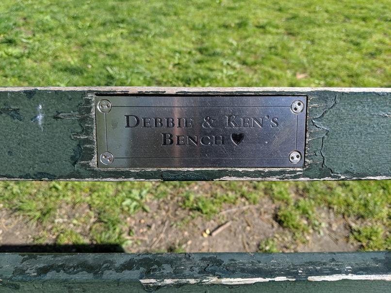 I saw this bench in Central Park