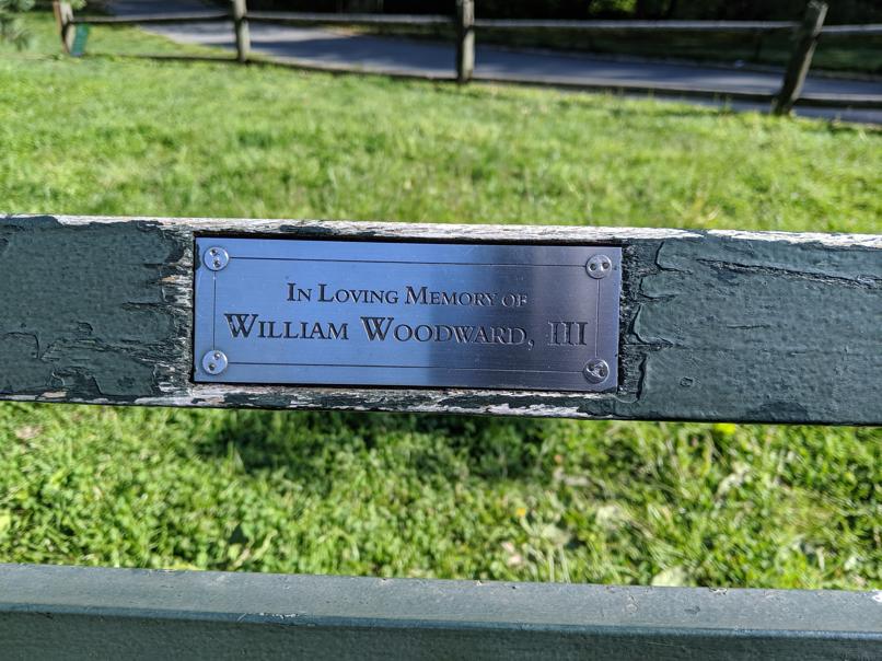 I saw this bench in Central Park